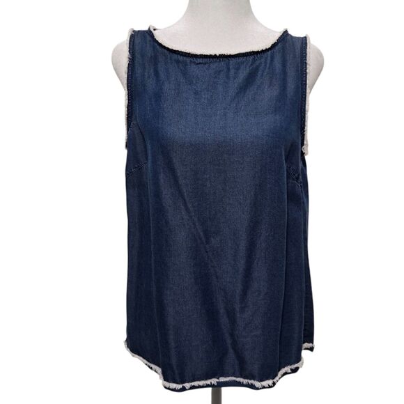 Kenneth Cole New York Women’s Chambray Denim Tank Top - Size Small - Picture 1 of 11